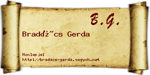 Bradács Gerda névjegykártya